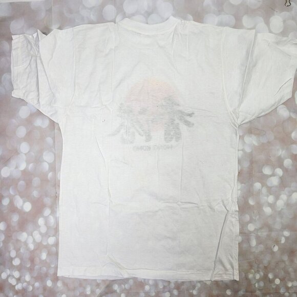 Hong Kong White Single Stitch Vintage T-Shirt, Men's Smalll - Picture 3 of 7
